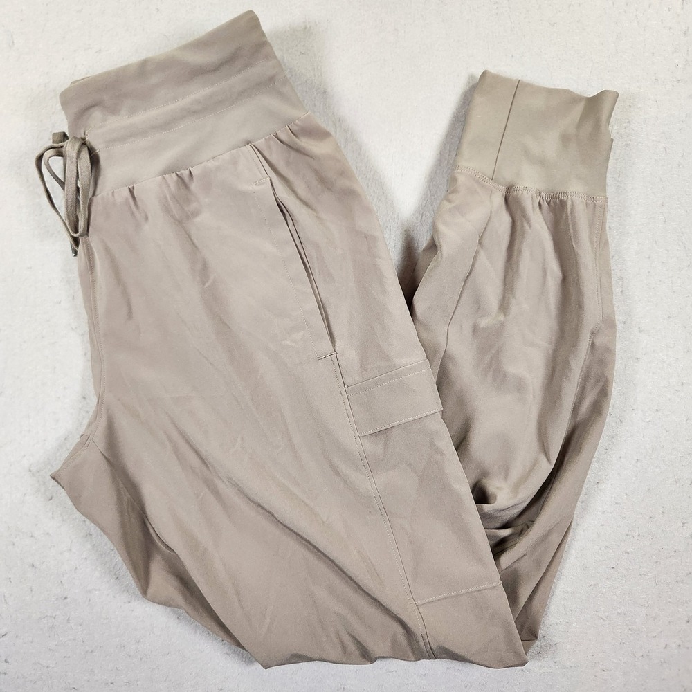 CALIA Journey Collection Women's Mid Rise Jogger Pants Beige Drawstring XS NWT